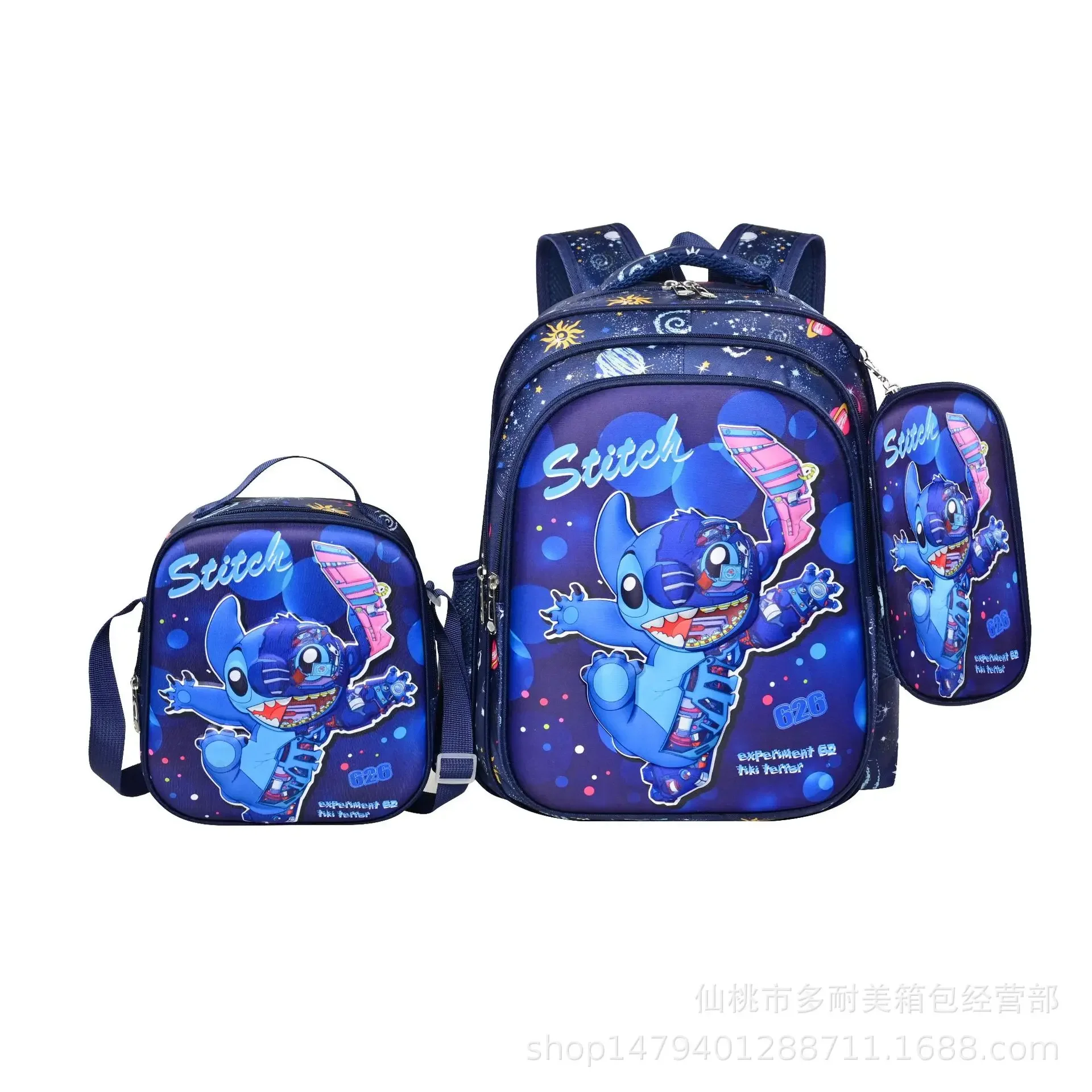 Hello Kitty 3 Pcs Kids Schoolbags Back To School Students Cars Waterproof Backpack, Girls Pencil Case Boys Insulation Lunch Bags