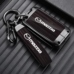 Leather Car Smart Key Case Cover Shell Fob For Mazda 3 Alexa CX-30 CX30 CX4 CX5 CX-5 CX-8 2019 2020 Keychain Auto Accessories