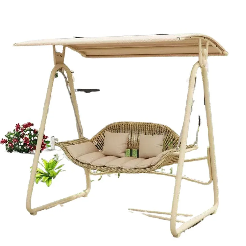 

Courtyard swing rocking chair outdoor garden villa lounge chair Internet celebrity balcony double hammock