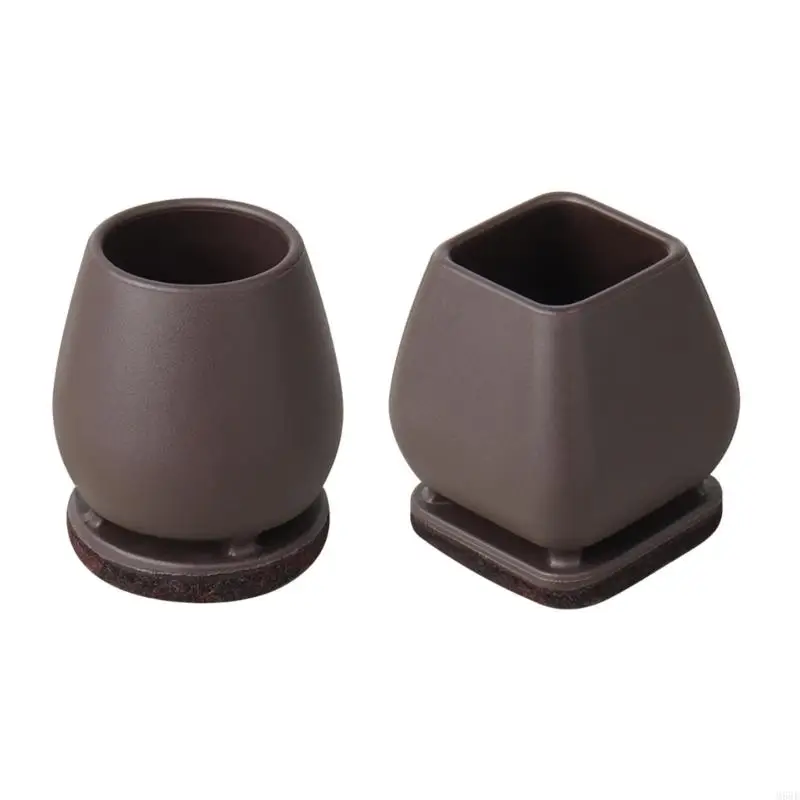 

8Pcs Soft Chair Leg Covers Caps with Felt Pad Chair Leg Floor Protectors M68E