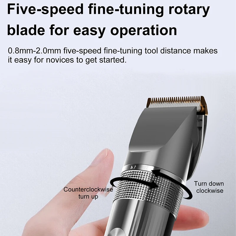 Pet Hair Clipper Rechargeable Washable Dog Cat Trimmer Battery Display Grooming Haircut Low Noice Razor Electric ​Clipper