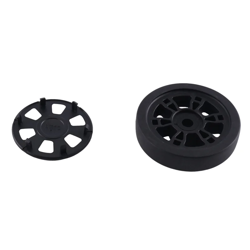 

AS94-55Mmx12mm Luggage Wheels Replacement Wear Resistant Environmental Protection PU Suitcase Replacement Wheels Black 2Pair