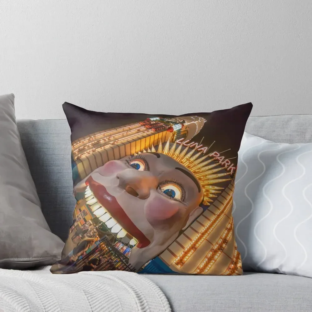 

Luna Park Face at Night, Sydney, NSW, Australia Throw Pillow Cushion Cover Set Luxury Sofa Cushions Sitting Cushion pillow