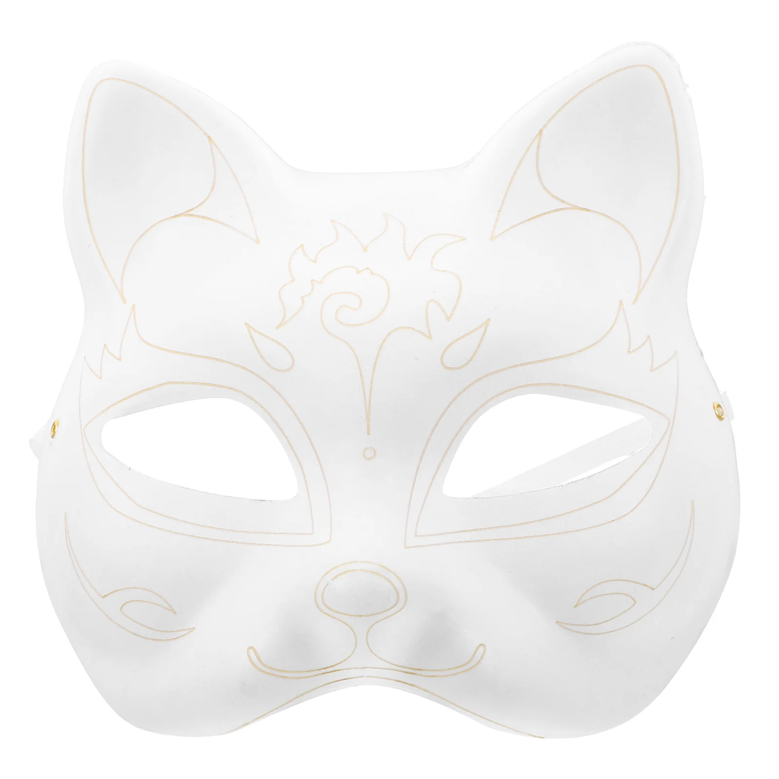 

Cat Face Mask Blank White Paintable Paper Masks DIY Halloween Masquerade Party Craft Decor Lightweight Comfortable