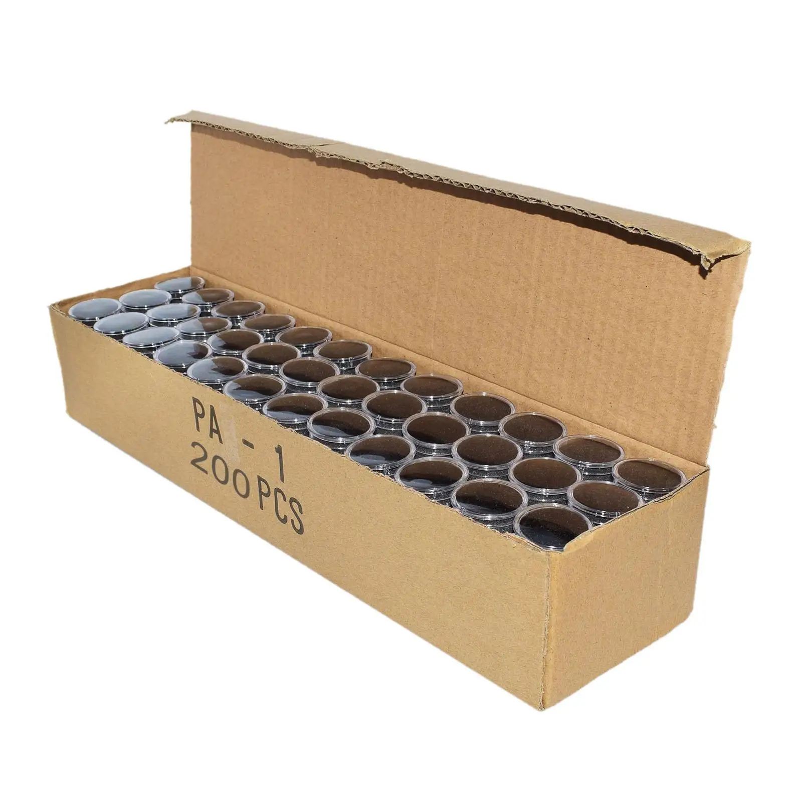 

200 Pieces Small Lo Display Box with Clear Lid Empty Gemstone Holder Case White