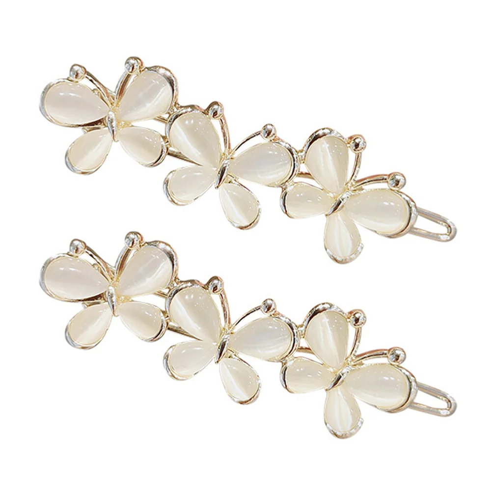 

2 Pcs Hairpin Women's Clips Clamps The Side Alloy Styling Fine Craftsmanship Headdress