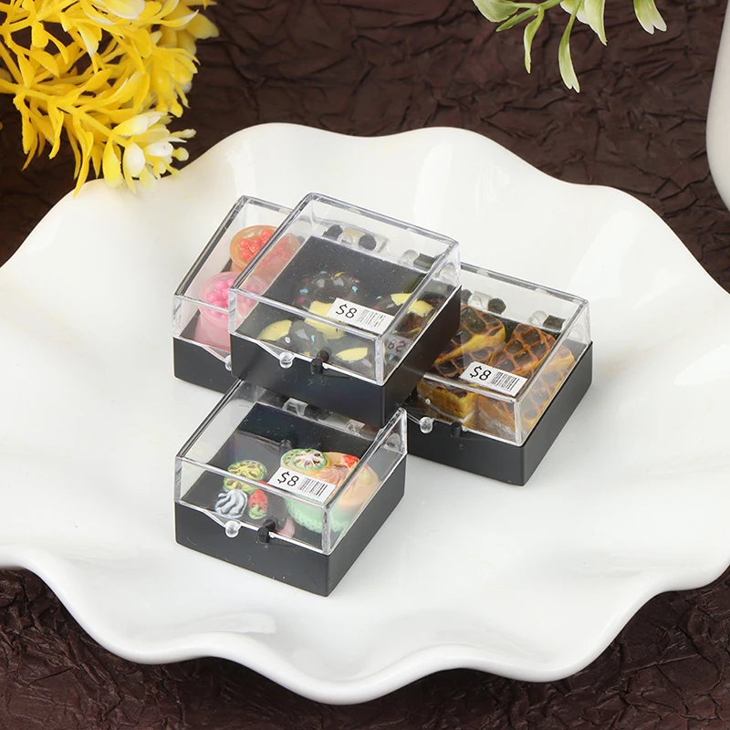 1pc 1:12 Dollhouse Mini Resin Dessert Cake Food Model Toy Dollhouse Kitchen Food Scene Model DIY Dollhouse Decor Accessories