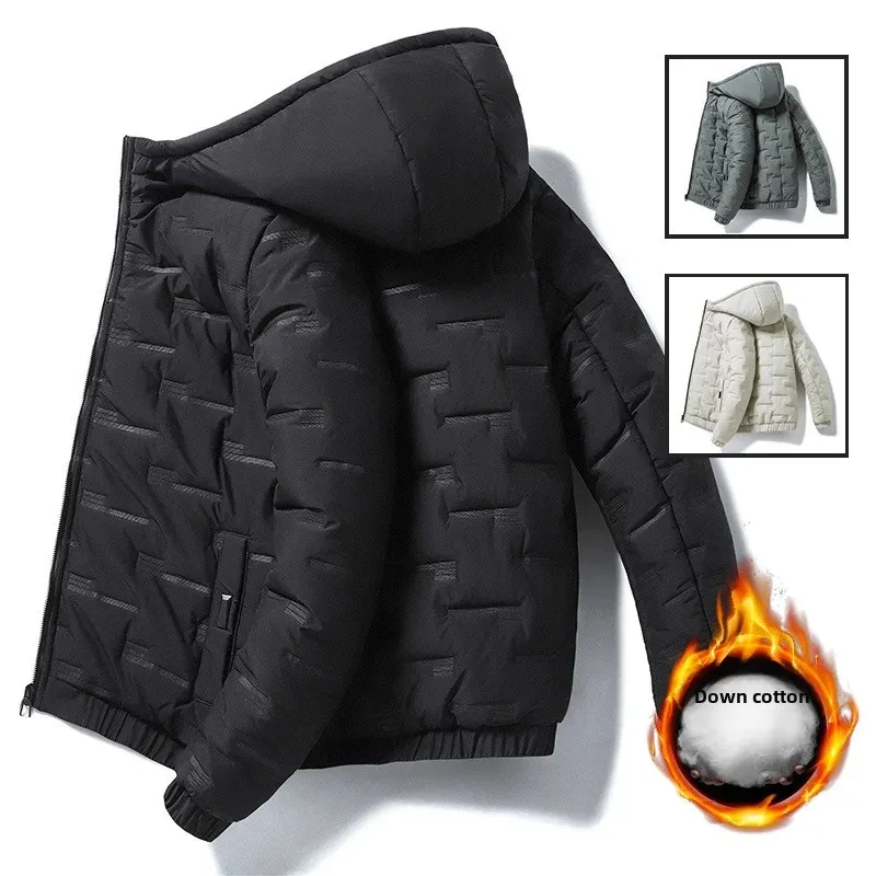 5XL Winter Trendy Parkas Cotton-padded Coats Jacket Men Parkas Outdoor Hooded Coat Casual Windbreaker Thick Warm Coat Men Jacket