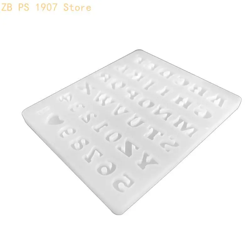 DIY Crystal Epoxy Resin Mold Letter Number Silicone Molds for DIY Jewelry Making 55KA
