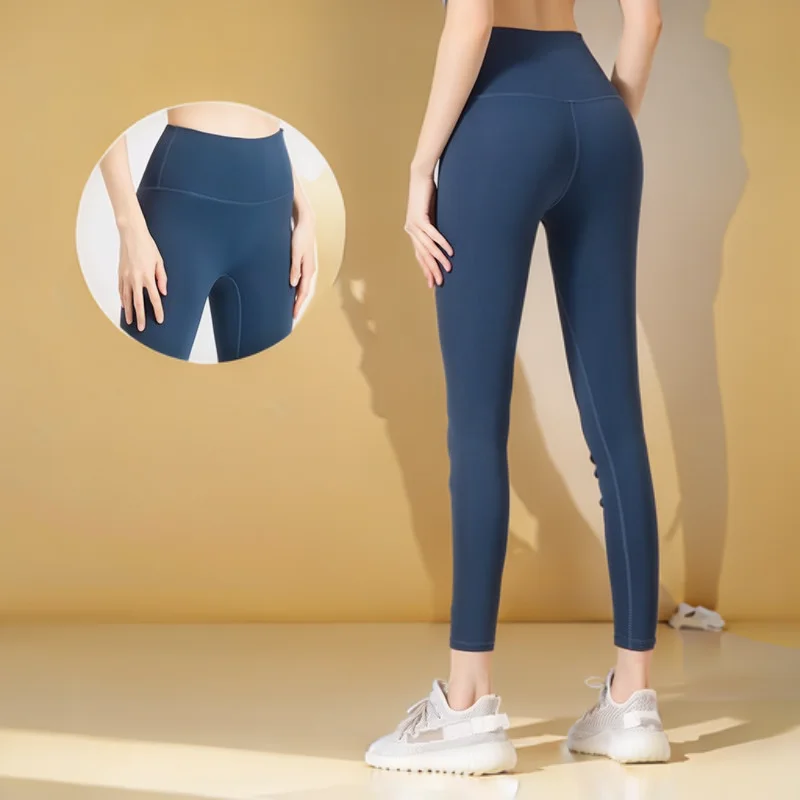 

Female Leggings Pants Women High-Waist Quick-Dry Street-To-Gym Season Wearable Texture Four Seasons Polka Dot Pattern Cropped Ol