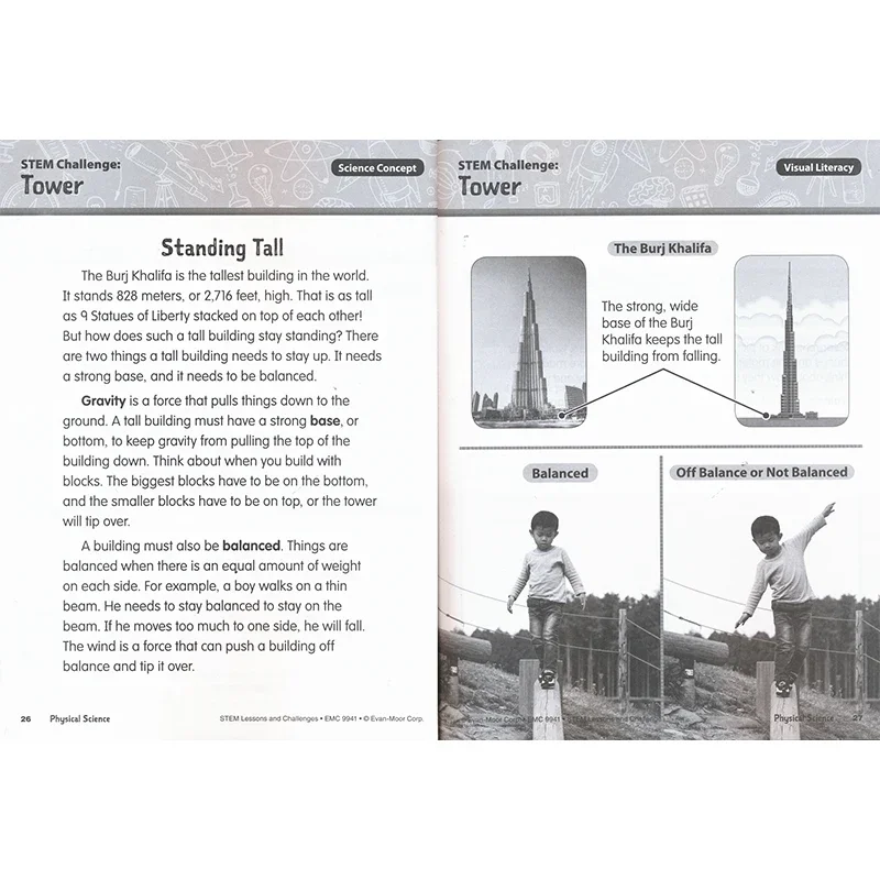 Evan-Moor Stem Lessons and Challenges, Grade 1 Workbook,aged 5 6 7 8, English book 9781629388618