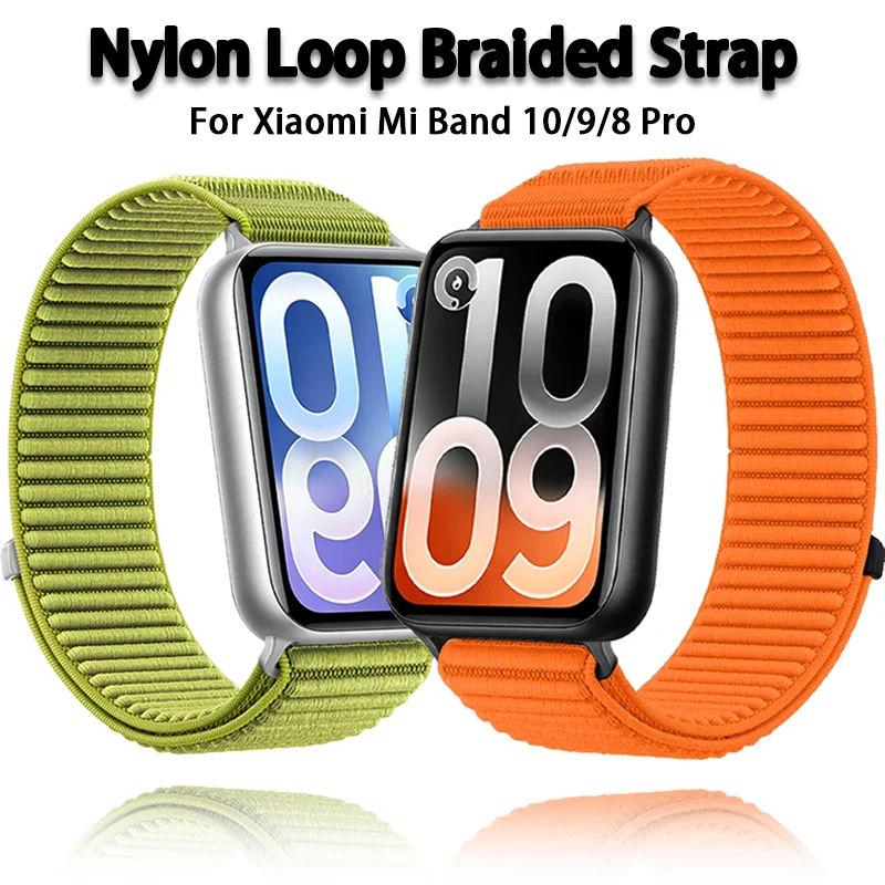 Nylon-Schlaufenarmband für Xiaomi Mi Band 10 Pro/9-8 Pro, Komfortables Wellenarmband für Redmi Watch 6 5 4, Atmungsaktives Armband