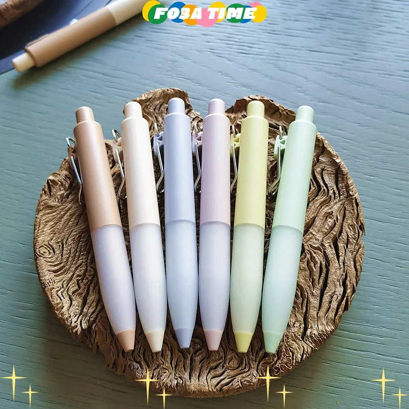 6Pcs/Set Mini 0.5mm Core Neutral Pen Cute Carbon Pen Portable Short Pocket Pen Durable Bullet Tip Pen Students School Supplies