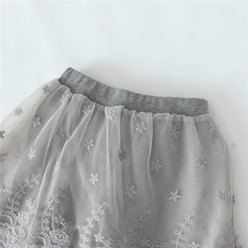 Kinderleggings für Babymädchen, Niedliche Spitzen-Prinzessinnen-Leggings mit Rock, Frühling Herbst Einfarbige Baumwoll-Kinderhosen – Detail 15