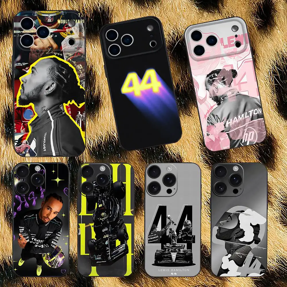 

L-Lewis H-Hamilton-44 Phone Case For iPhone 17,16,15,14,13,12,11,Pro,XS,Max,XR,Plus,E,SE4,Mini Black Soft Cover