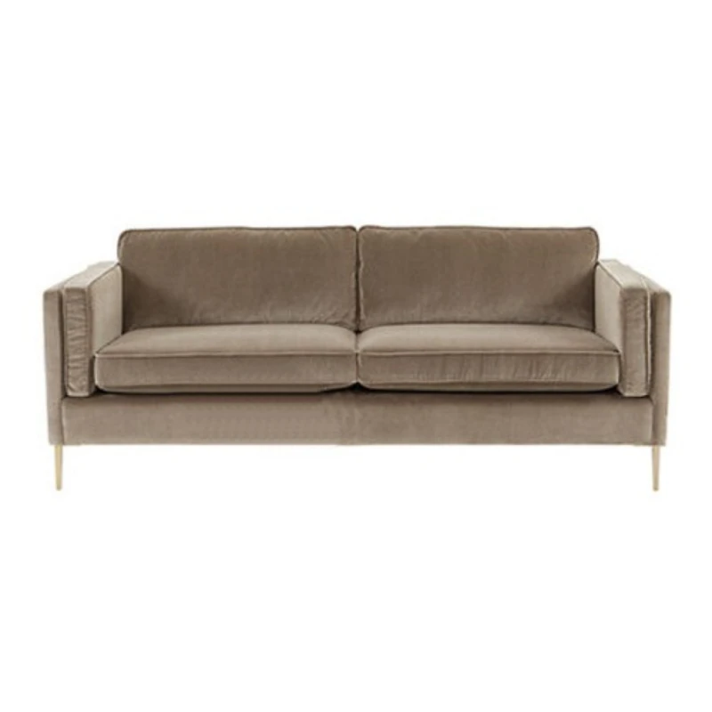 

Simple modern stainless steel fabric single and double three-person sofa furniture cafe hotel leisure reception sofa