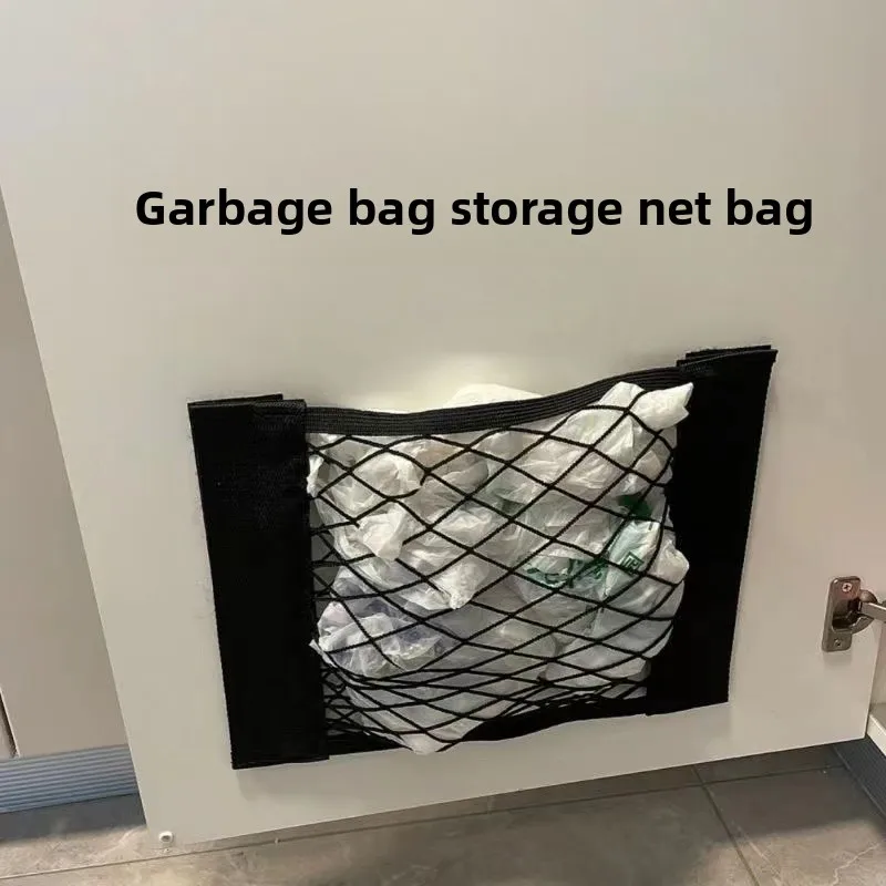 Magic Tape Aufbewahrungsnetztasche, Müllsack, Organizer, Netz, elastische Netztasche, Auto-Rückseite, Aufbewahrungsnetztasche