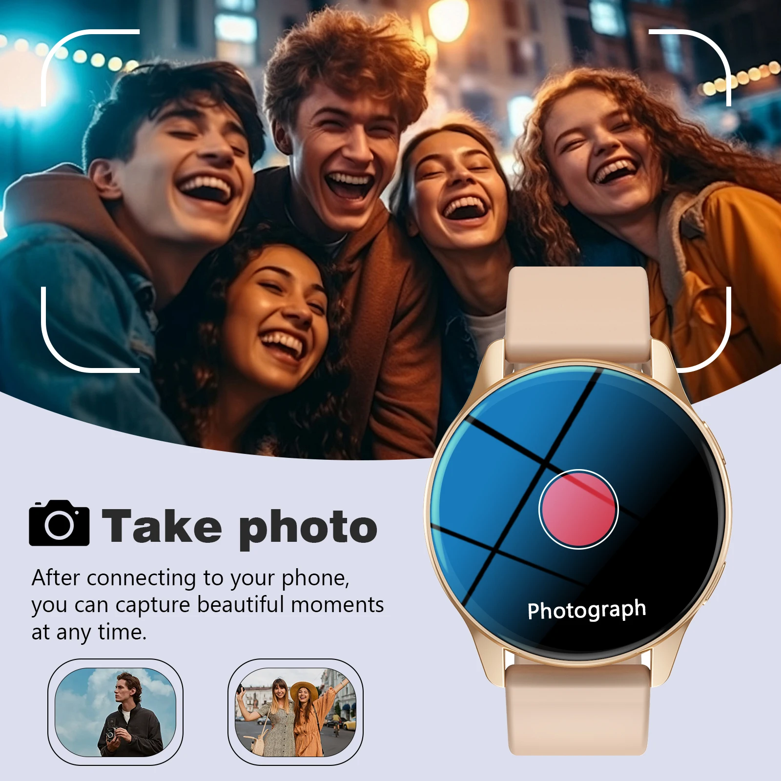 ساعة ذكية، تذكير بالمكالمات، عرض تذكير بالرسائل، وضع رياضي متعدد، تشغيل الموسيقى، مناسبة للرجال/النساء #4