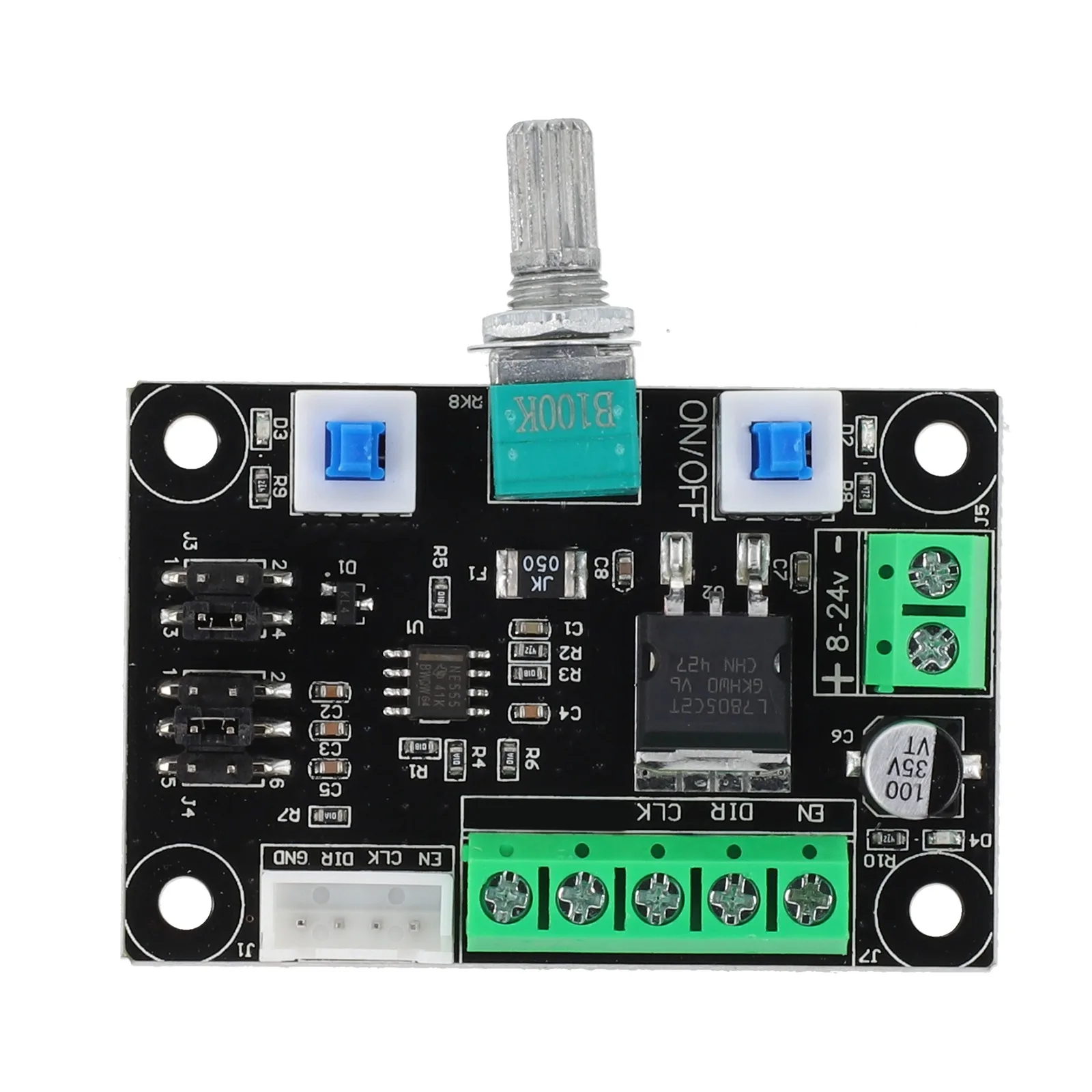 

Direction Control PWM Signal Controller Color: Black, Green Compact Stepper Motor Controller Adjustable Frequency 5.4k-160kHz