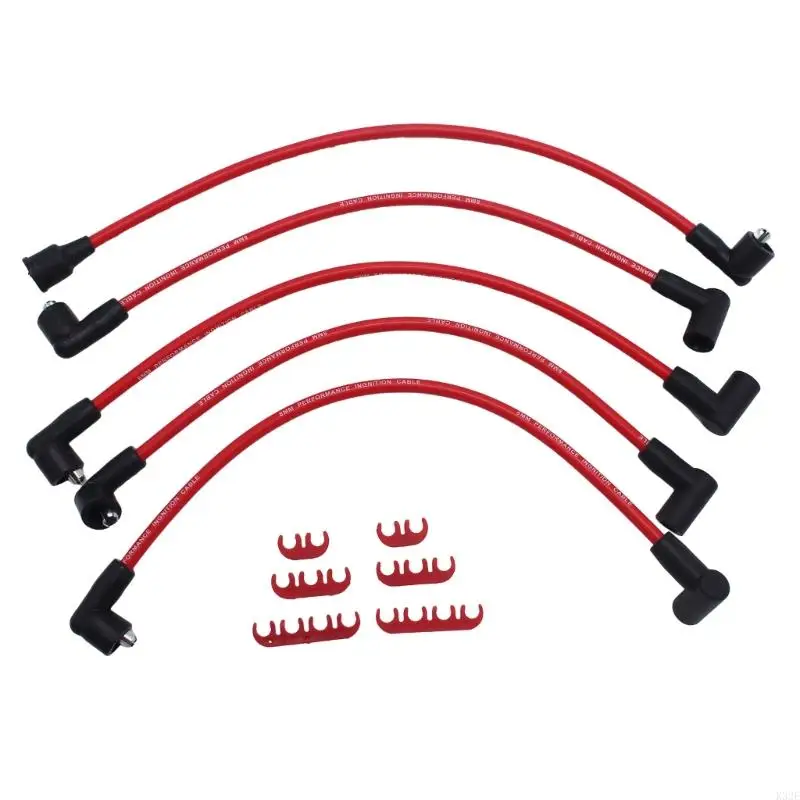 

2025 New 4 Cylinders Engine Ignitions Wires 90 Degree Bend Ignitions Cables for Vintage Car