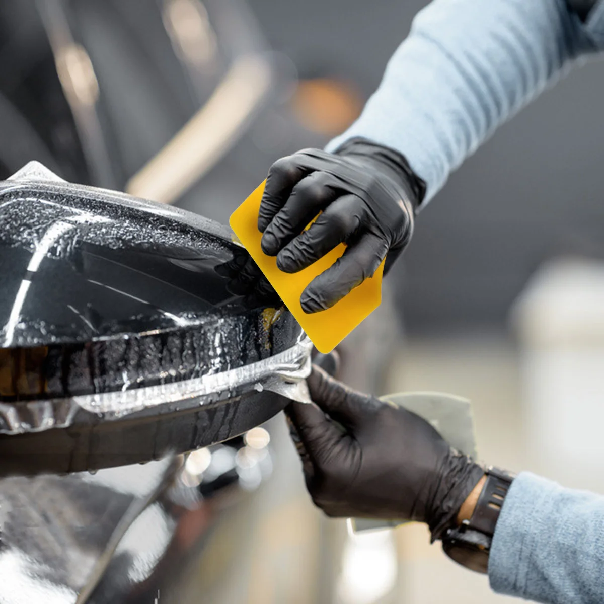 

5Pcs Soft Scraper Tool Universal Car Film Scraper High Quality Plastic Felt Squeegee Smooth Surface Tinting Accessory