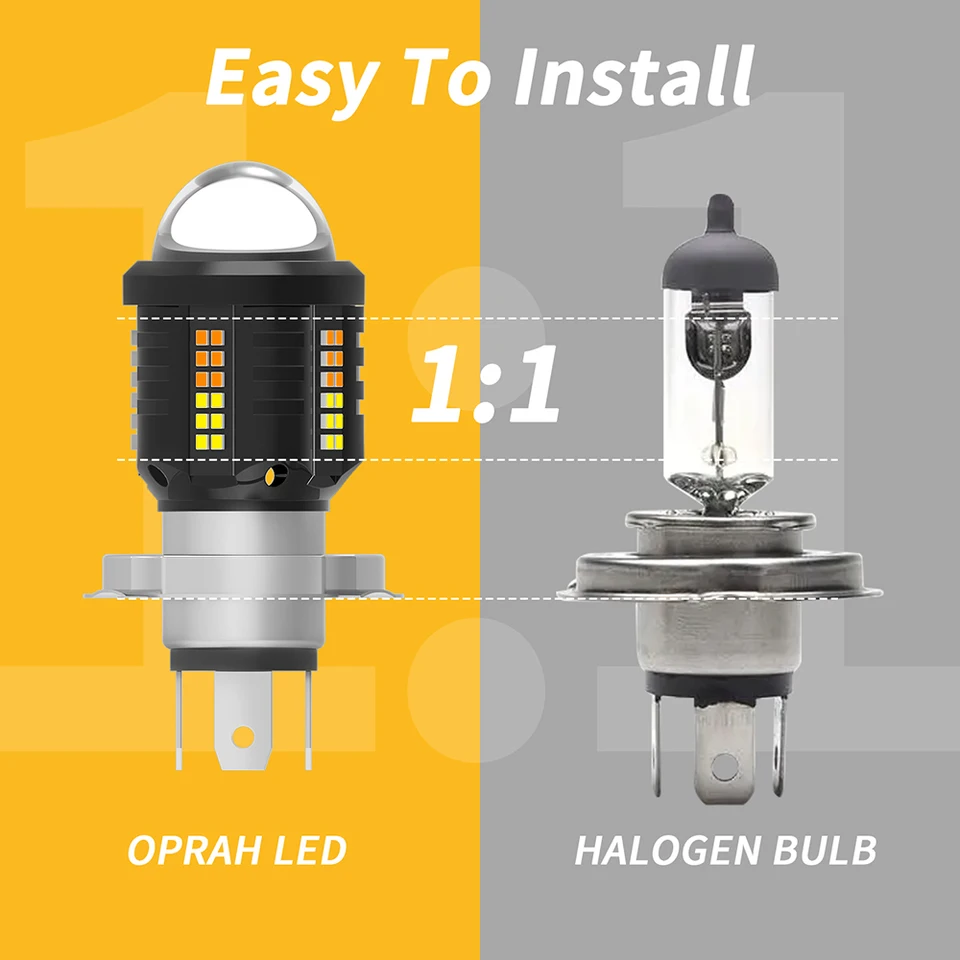 H6M P15D LED Headlight Bulbs – 80W, 1500LM, 6000K – Fits Yamaha ATV & Motorcycles (Pair) 2 thumbnail image