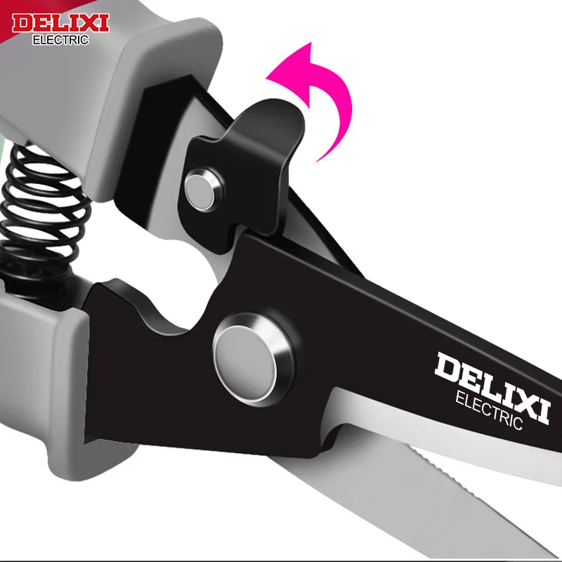 DELIXI ELECTRIC Iron Sheet Scissors，Multifunctional SK5 Steel Industrial Shears Hard and Wear-resistant Iron Cutter Hand Tools