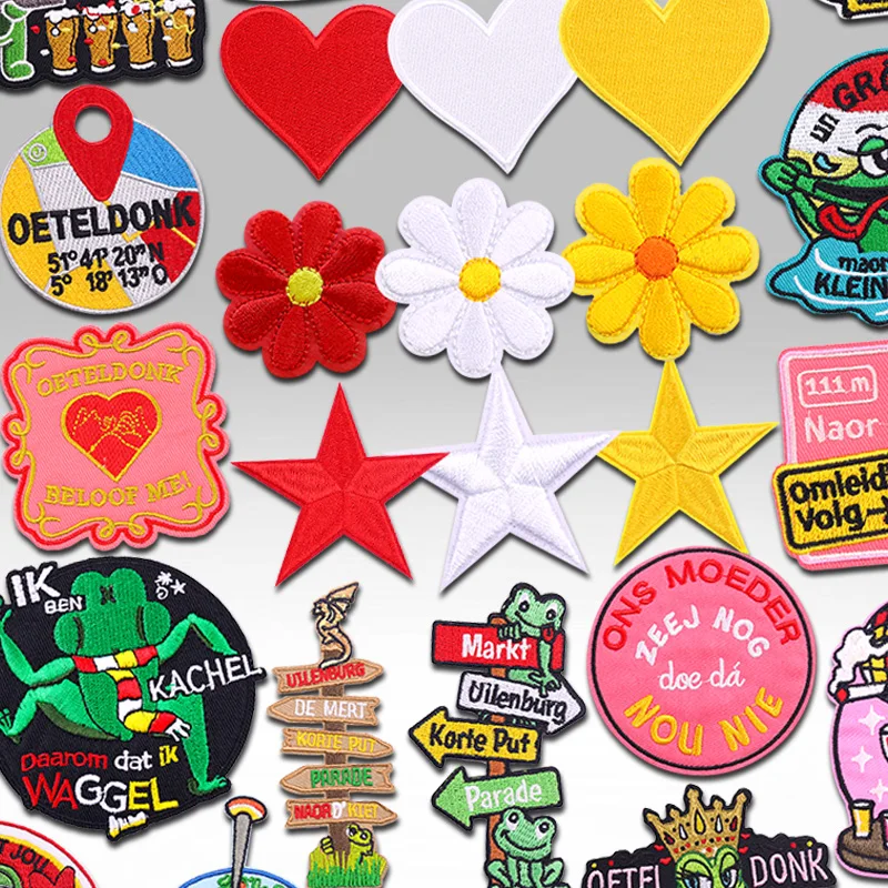 Niederlande Oeteldonk Karneval Patch Emblem Frosch Niederlande bestickt Patch DIY Oeteldonk Eisen auf Patches für Kleidung