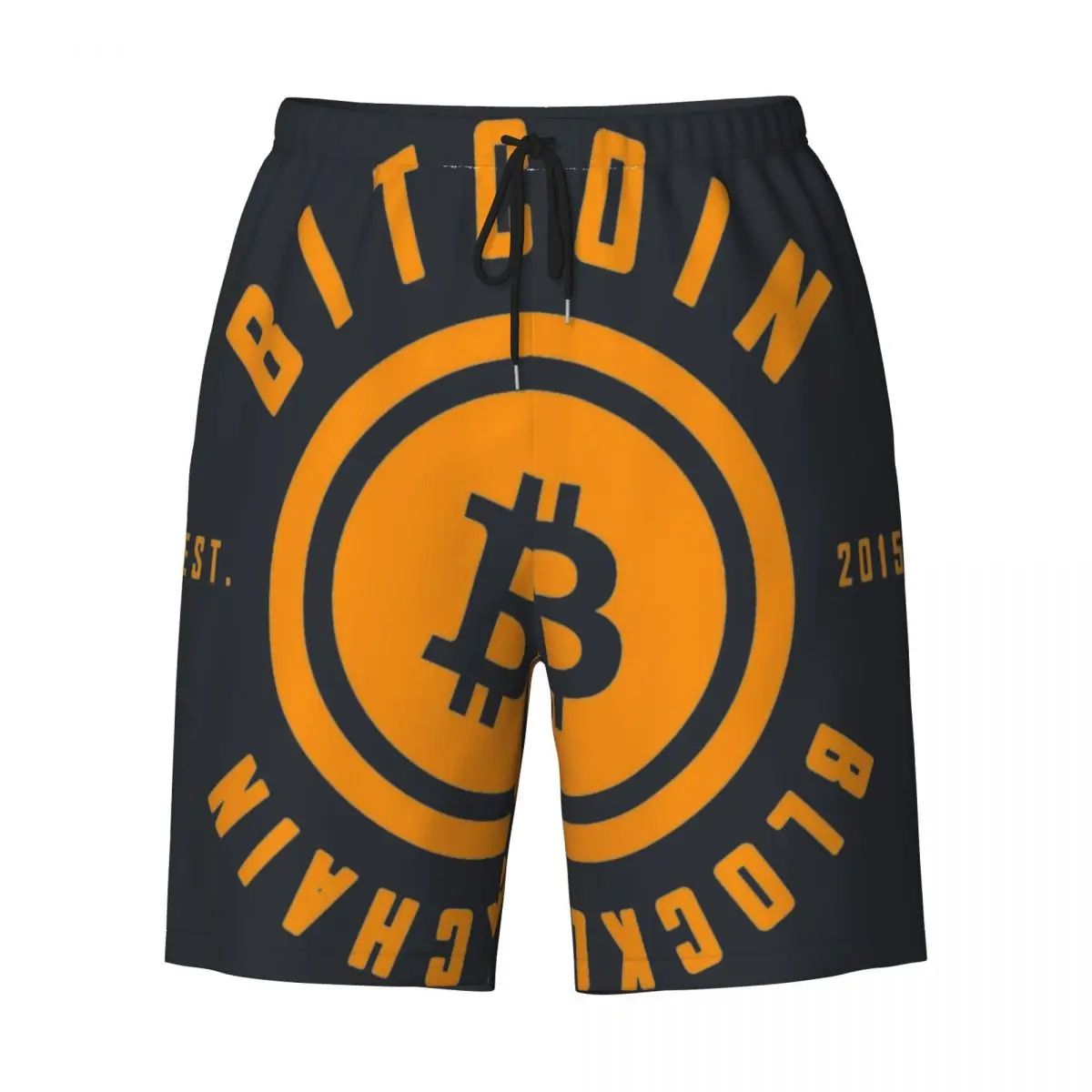 Bitcoin Cryptocurrency Board Shorts Summer Bitcoin BTC Surfing Board Short Pants Males Quick Dry Plus Size Swimming Trunks