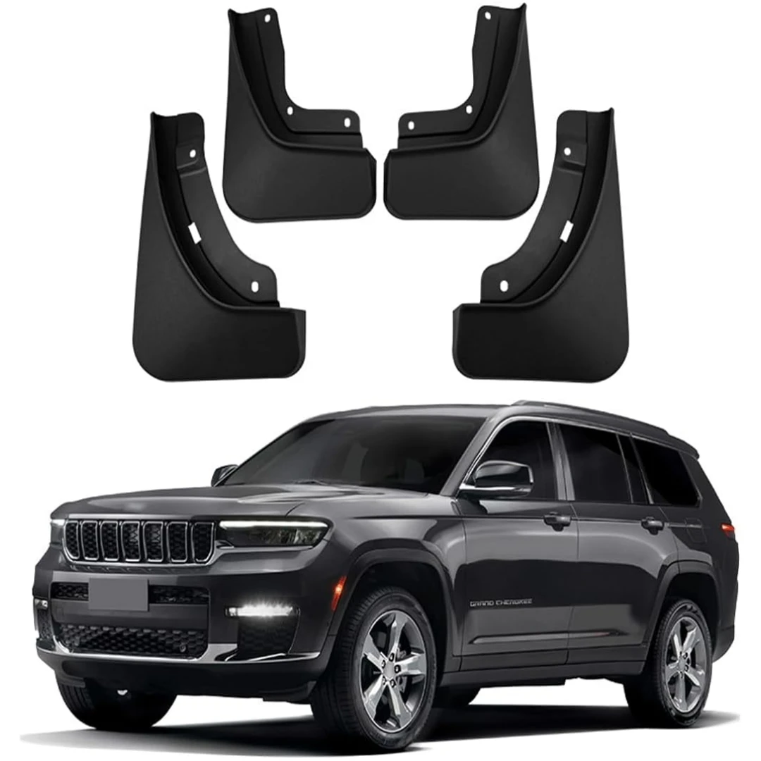 Mud Flaps Fenders fit 2022-2024 Jeep Grand Cherokee L(3 rows), front and rear fender fittings - 4-piece, black