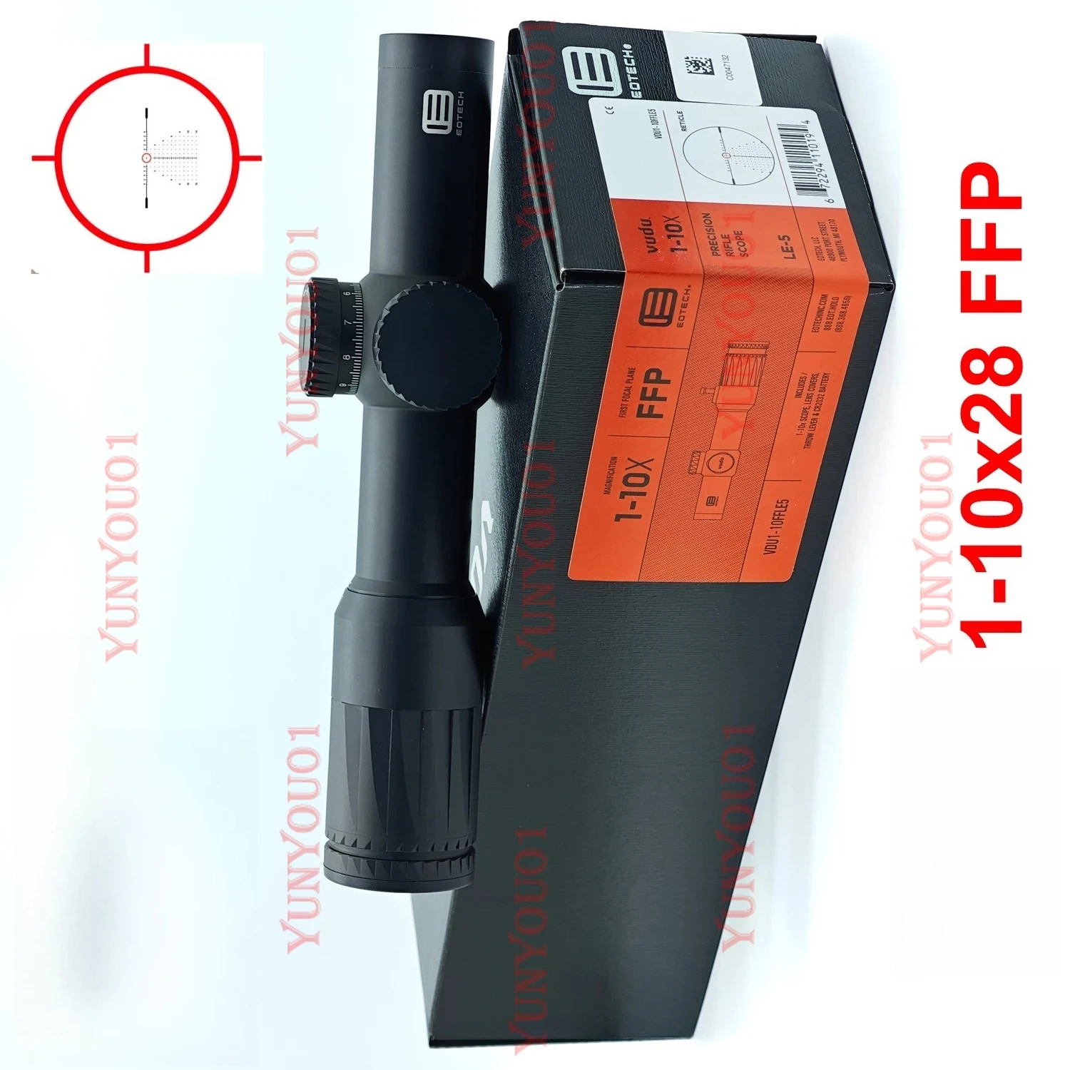 EOTECH Vudu 1-10x28mm SR5 MRAD Mesh FFP First Focal Plane Rifle Sight Precision Sight