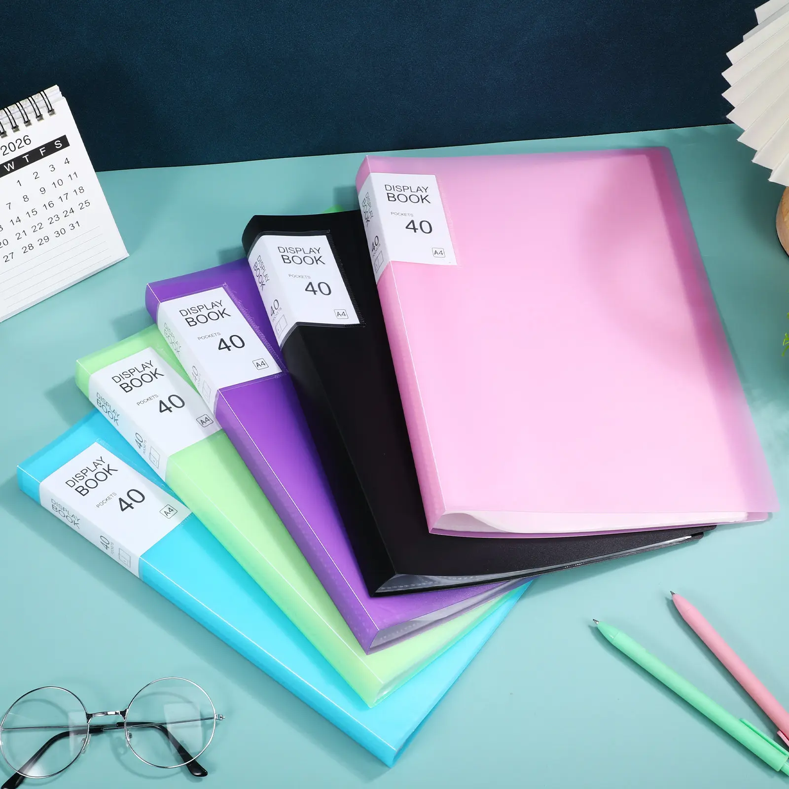 5pcs-file-folder-a4-plastic-display-document-organizer-professional-portfolio-folder-sticker-label-office-school-presentation
