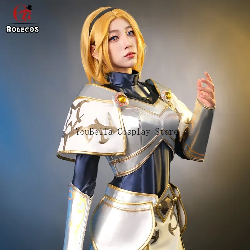 League of Legends Lux Cosplay Costume The Lady of Luminous Magical College Girl Uniform Full Set with Golden Wig for Halloween