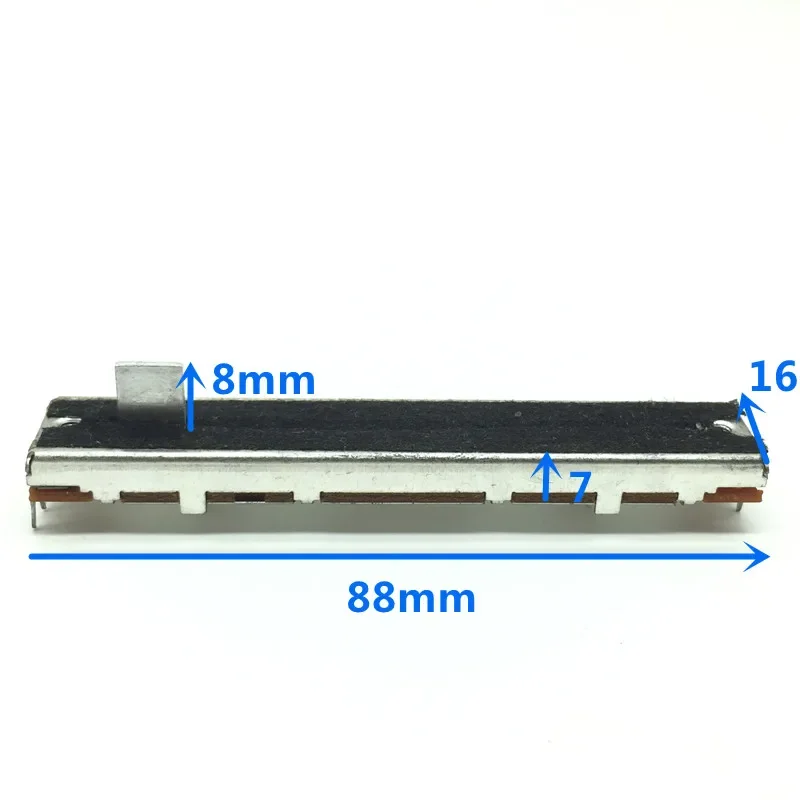 1pcs，Straight slip potentiometer，SC609G，B10K，6Pin，Total length 88mm，The axis length is 8 mm