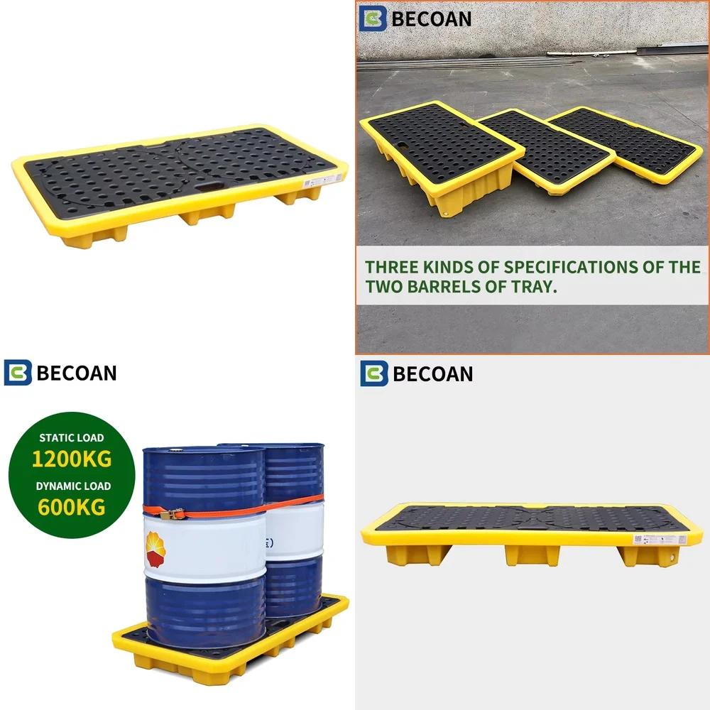 

2 Drum Sump Pallets Drum Spill Containment Bund Pallets