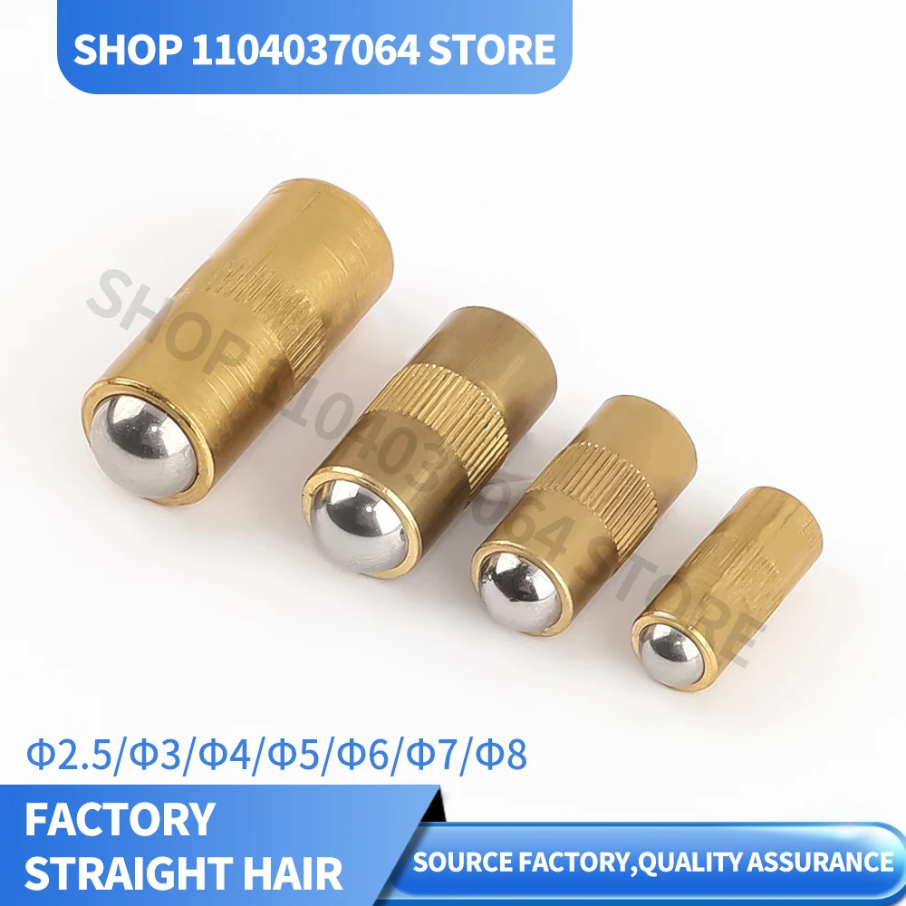 Factory Outlet VCN412 Press-Fit Type Spring Plunger Brass Body And Stainless Steel Ball Double Side Ball Plunger