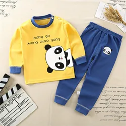 2024 New Toddler Kids Boys Girls Long Sleeve Pajamas Cartoon Tops Pj’s Pants Infant Newborn Baby Autumn Cotton Sleepwear Pajamas