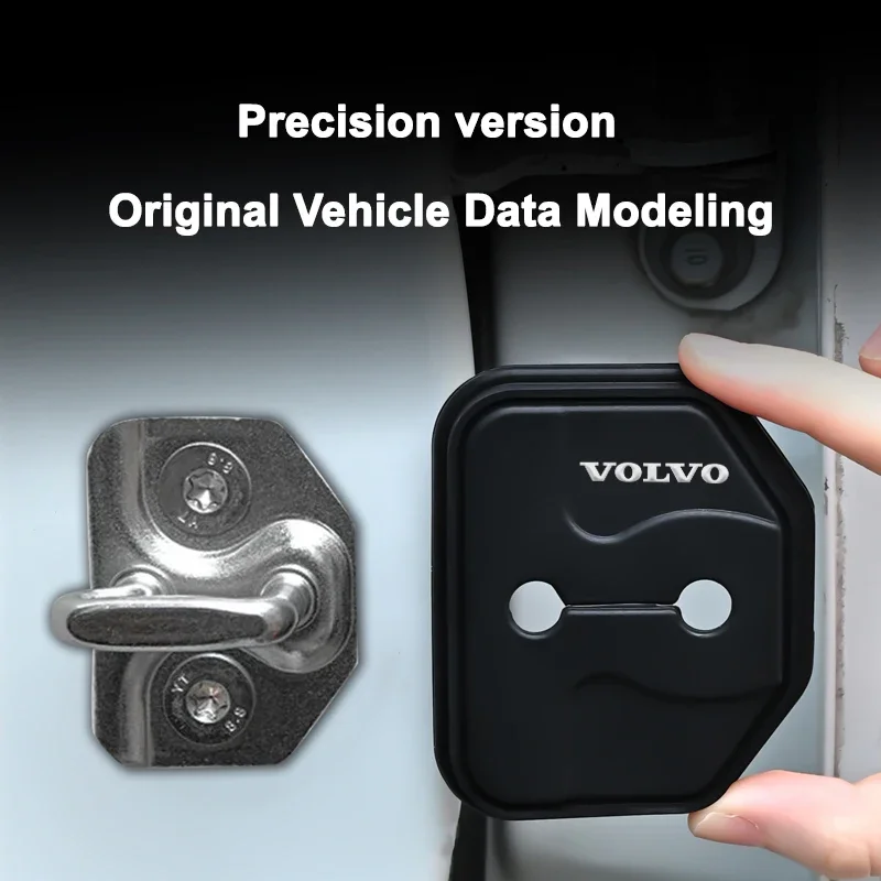 سيارة فولفو شعار سيليكون قفل الباب غطاء حماية ملصقات لفولفو Rdesign Polestar AWD V50 S60 XC60 S40 XC40 XC90 V60 S80