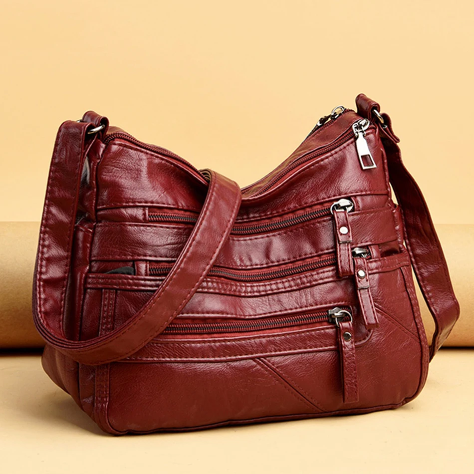 

5 Layer Classic Crossbody Bags for Women Luxury Designer Handbag and Purse High Quality Women's PU Leather Shoulder Sac A Main