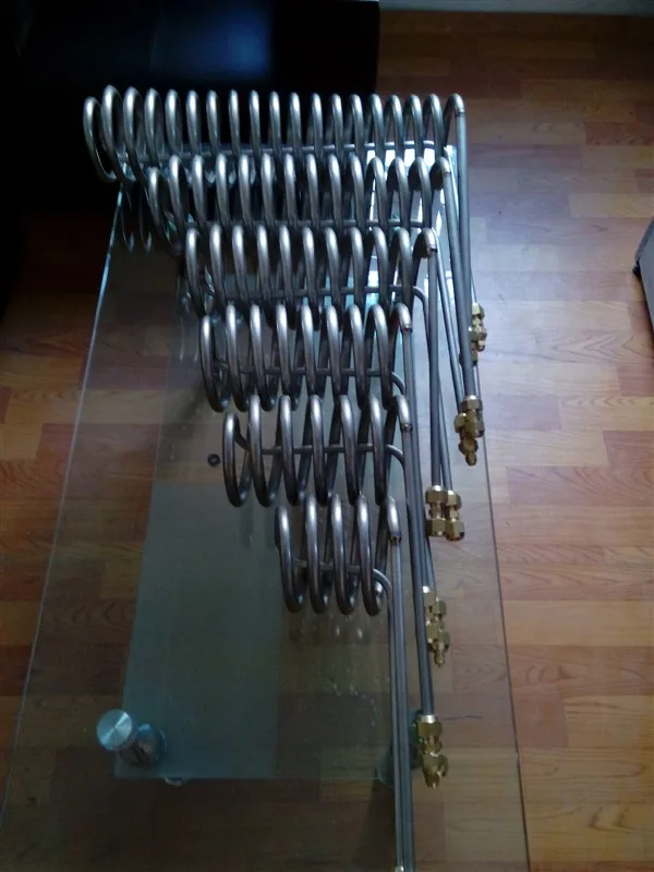 

25HP 0.5HP 1HP Titanium Tube Evaporator Heat Exchanger for Chiller Seafood Fish Tank