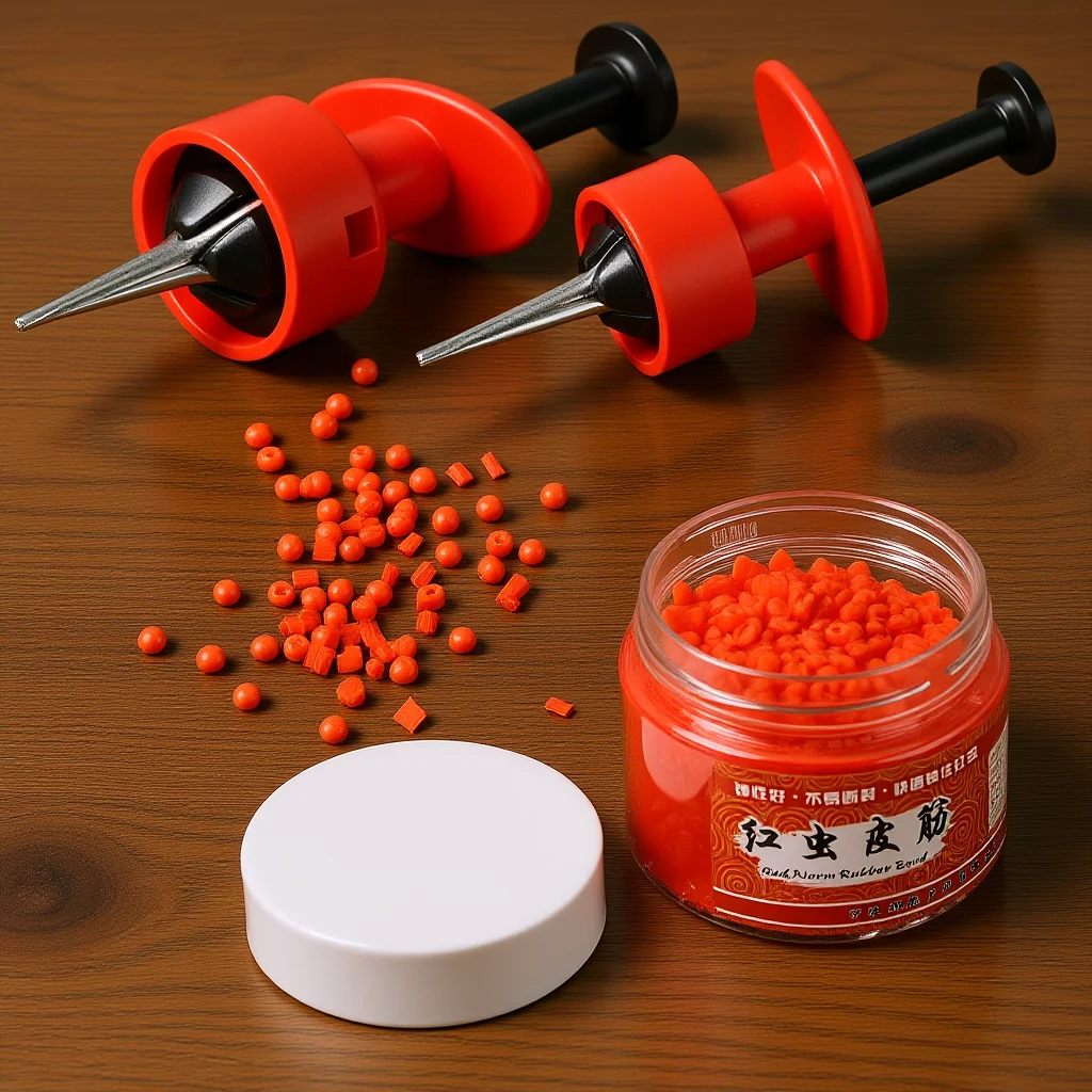 

1 Set Red Worm Lashing Tools Bloodworm Clips Practical Gears Stainless Steel Clamps Outdoor Fishing Tackle Tools Bait