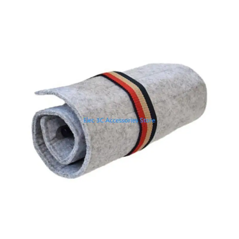 Y51A Soft Protective Felt Pen Roll For Colored Pencils Brushes And Craft Supplies