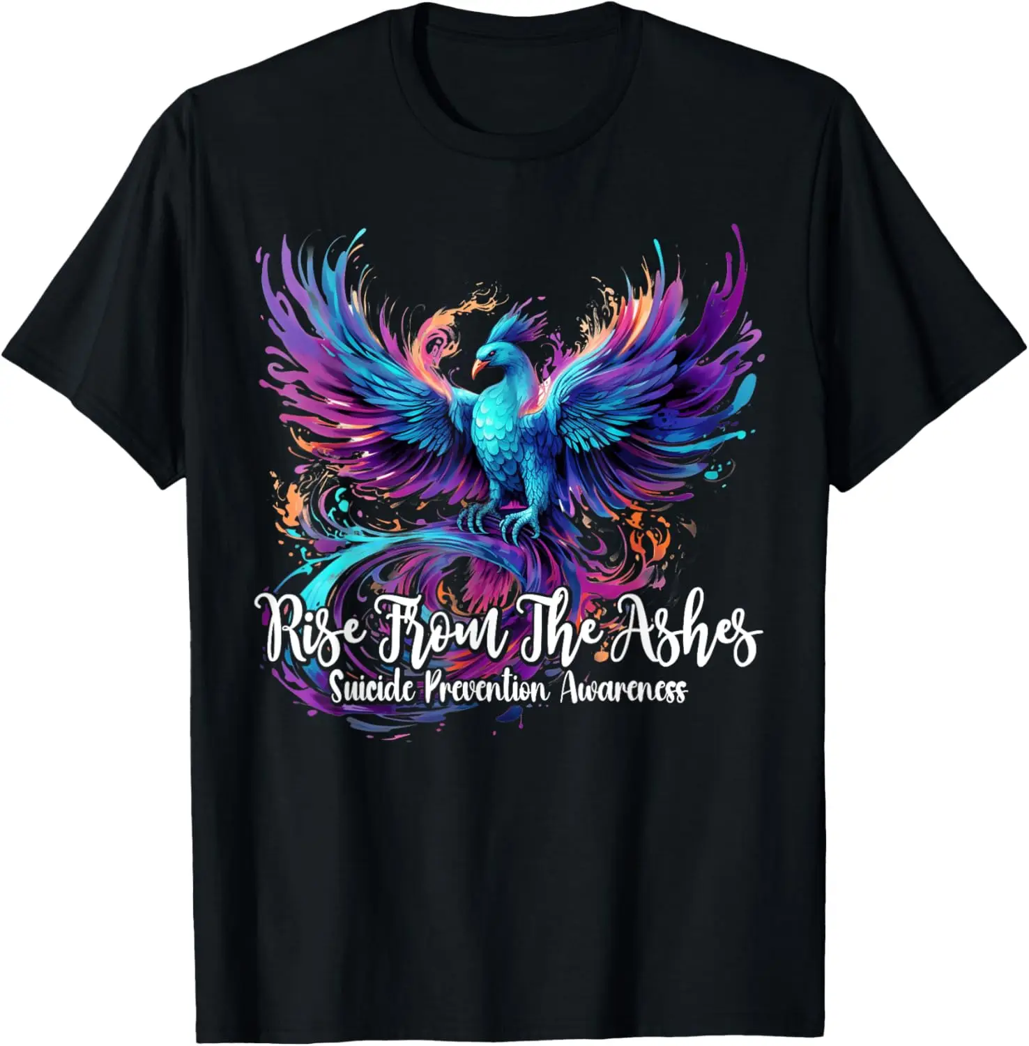 

Футболка с изображением попела, осведомленность о предотвращении самоубийств, восстановление Феникса