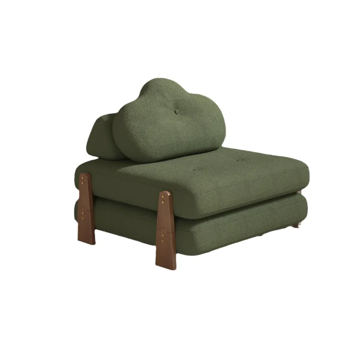 Cream wind tofu cubes, multi-functional sofa, lazy sofa