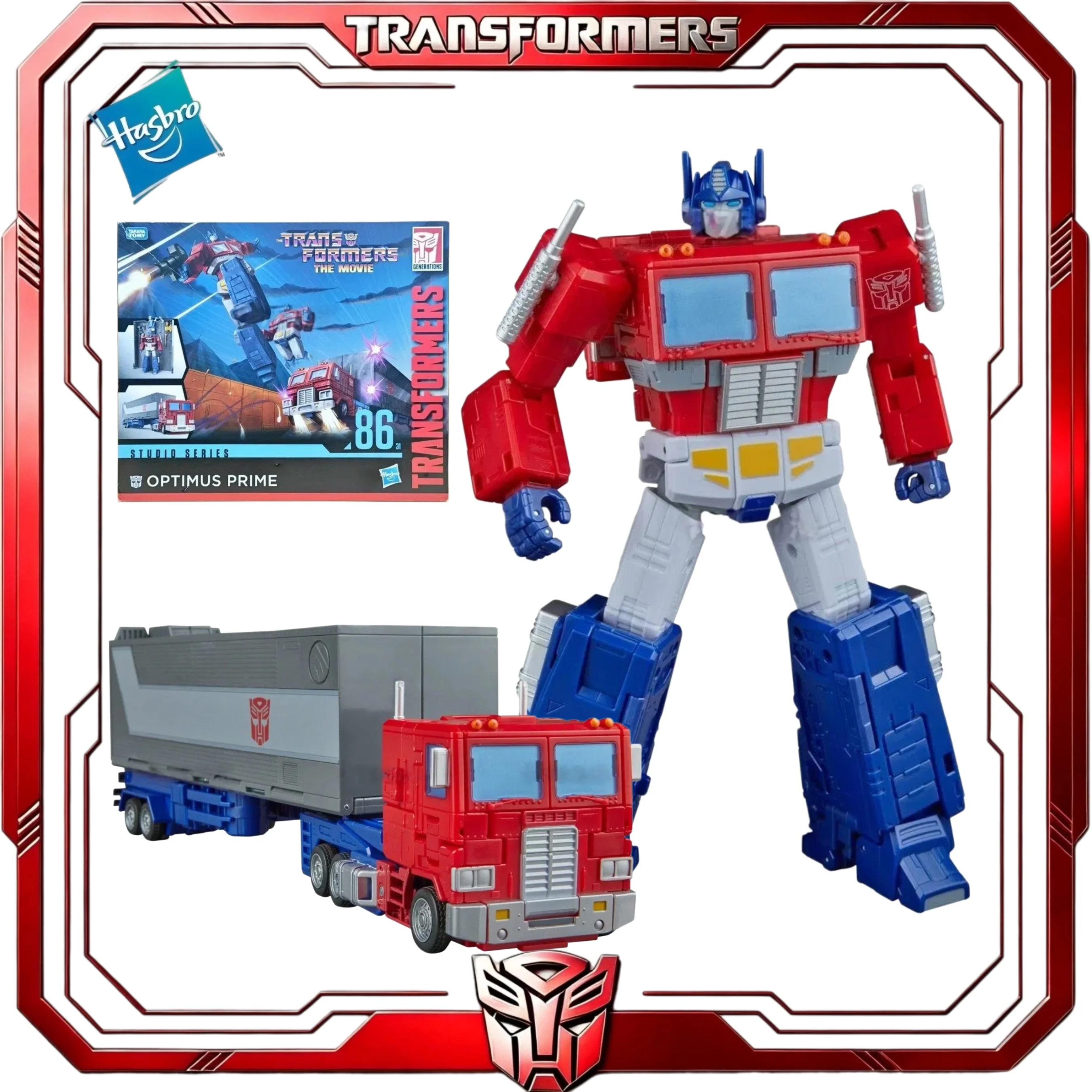 Op voorraad Hasbro Transformers Studio Series 86-31 Optimus Prime The Movie Commander Hobby Collection Gift Figure