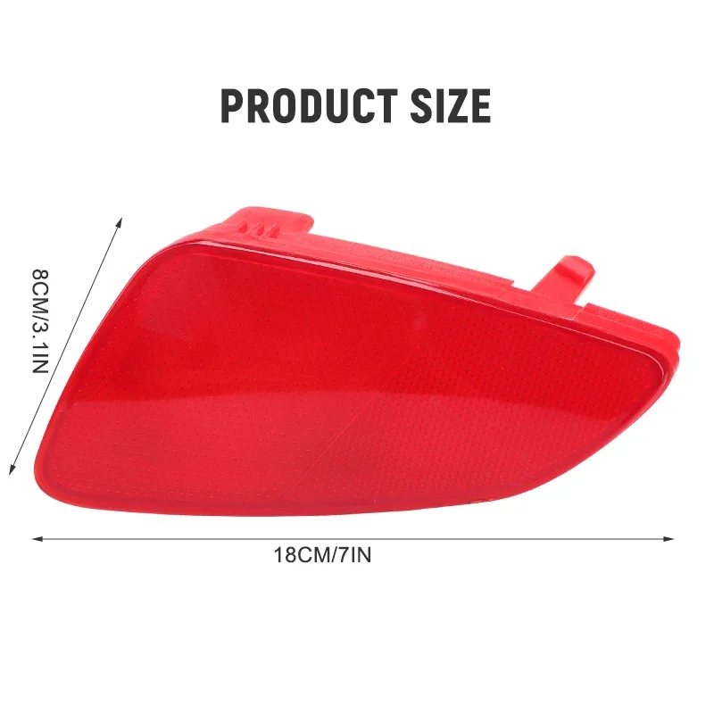 Car Rear Bumper Left Reflector Warning Light Right Fog Lamp Cover Cap Red Lens For Ford Fiesta MK8 2017-2023 Auto Accessories