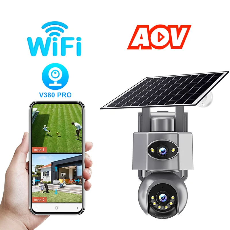 4G Solar IP Camera Dual Lens Wifi Outdoor Built-in Battery PTZ Cameras 8MP 10X Zoom Video Security System Surveillance Camera