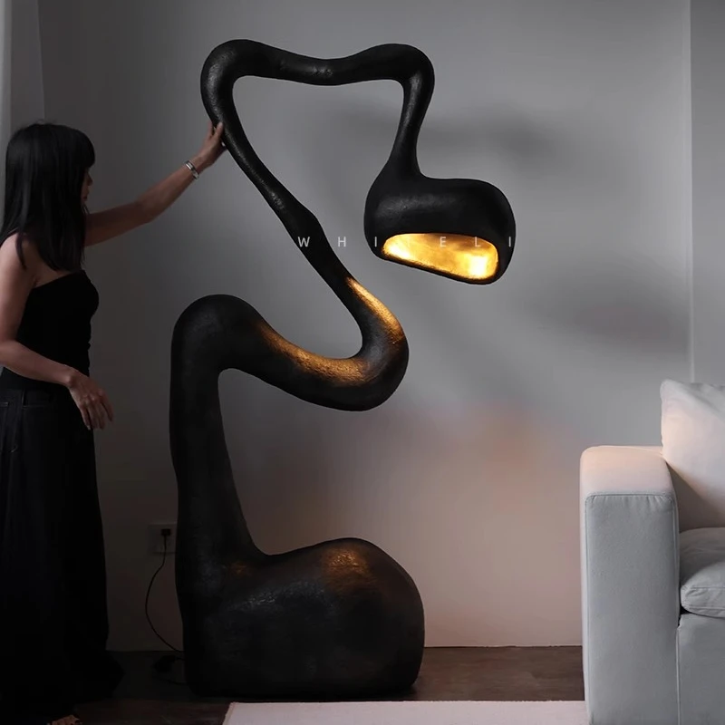 

Medieval Floor Lamp Gallery Sculpture Villa Living Room Art Atmosphere Wabi Sabi Wind Homestay Ornament