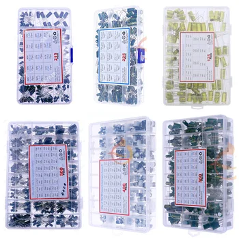 ערכת ממולאים לקונדנסטורים אלקטרוליטיים DIP SMD במתח 16V-400V 0.1uF-1500uF