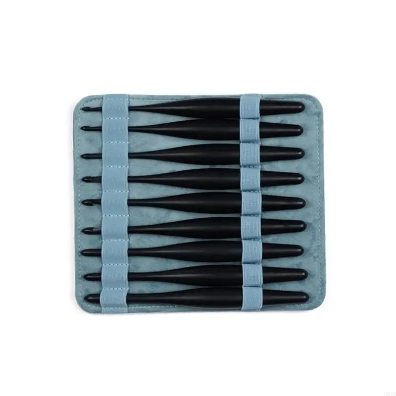 

H8WB 9Pcs Ergonomic Grip Crochet Hook 3.5mm-8.0mm Wooden Handle Crochet Hooks for Knitting Weaving Yarn Craft Project